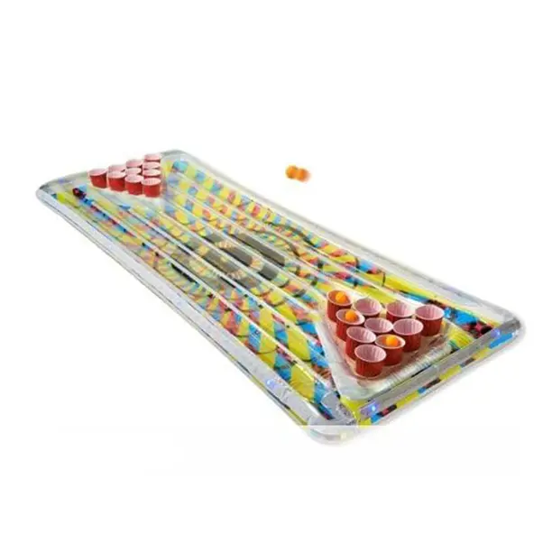 Ledge Glow In The Dark Inflatable Beer Pong Table with LED Lights